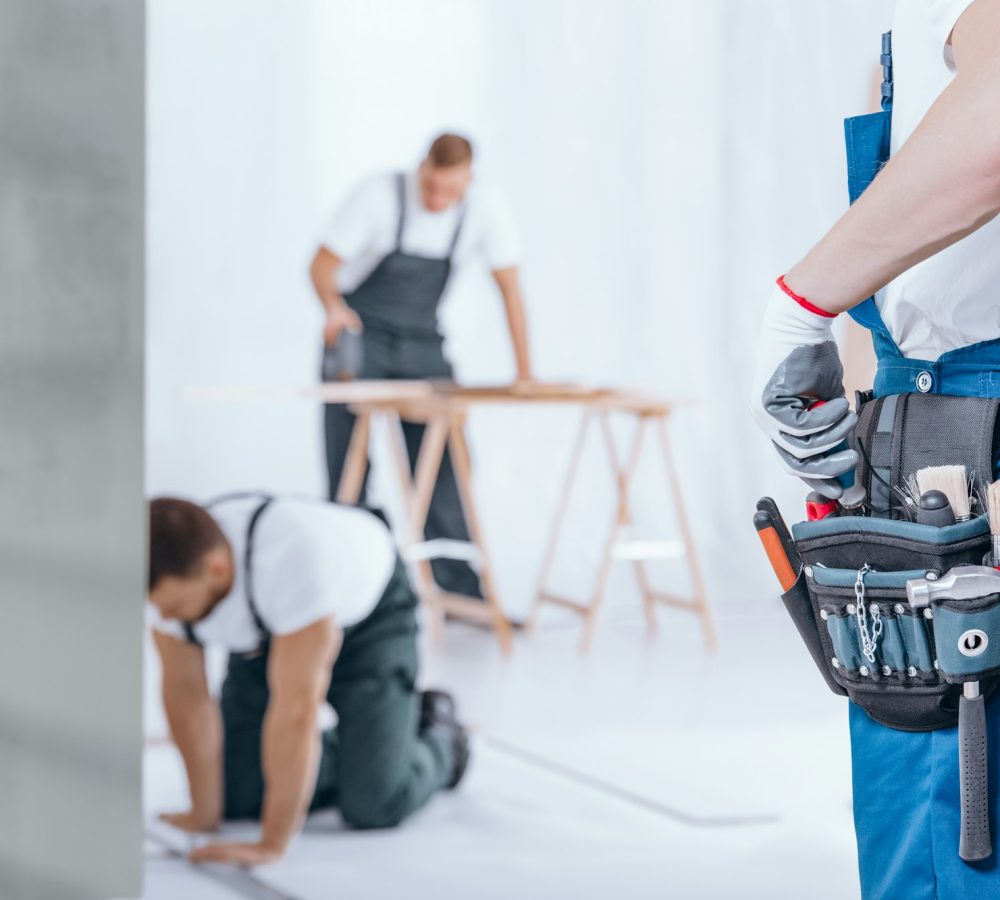 Handyman with tool belt